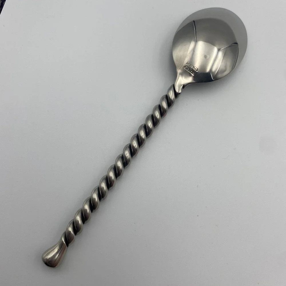 Gourmet Settings Silver Tear Tablespoons Set of 8 Twisted Rope 18/8 Stainless 8